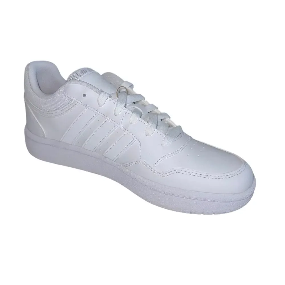 Adidas Hoops 3.0 Youth Boys White Basketball Sneaker Lace Up SZ/7